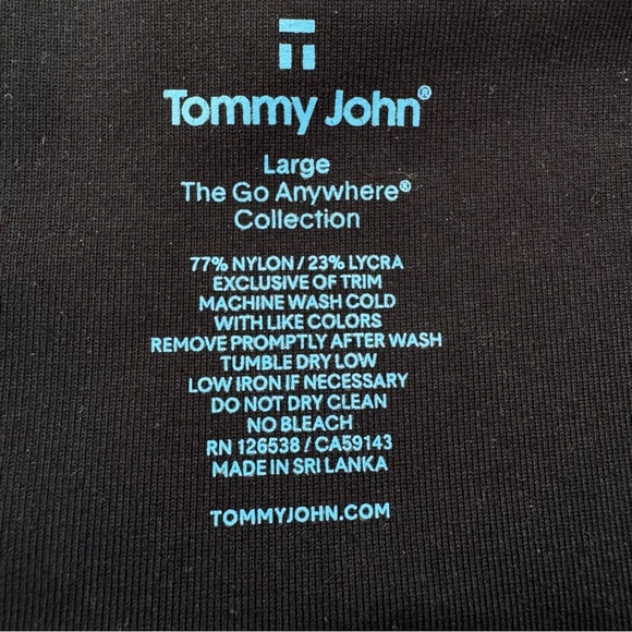 Tommy John Pocket Leggings The Go Anywhere Collection Black Size L - Picture 10 of 13